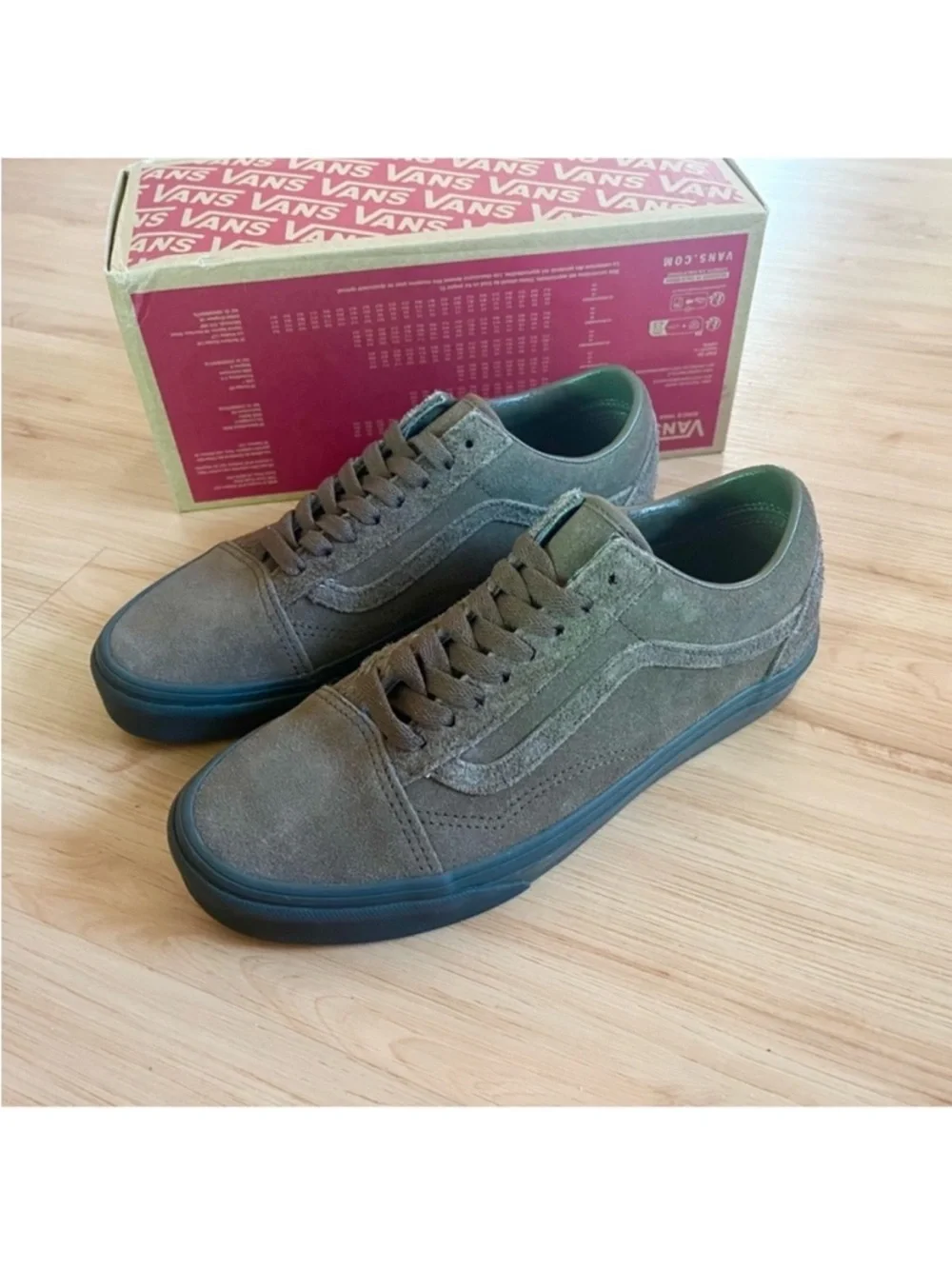 Vans Old Skool Shoes Suede Mix Teak Women 9.0 US